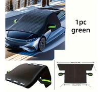 TEMU 1pc Cubierta de Nieve para Parabrisas del Coche en Tela Oxford, Protección Todo el Año y . Fácil Almacenamiento e Instalación - Antiniebla Magnética Extendida Grande con Semicubertura