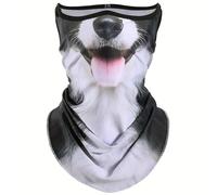 TEMU 1pc Cubierta Facial y de Cuello Transpirable con Estampado 3D de Gato - Ideal para Deportes al y Ciclismo