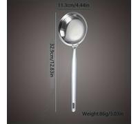TEMU 1pc Cuchara Espumadera Multifuncional de Acero Inoxidable 304, para Aceite, de Carne y Espuma - Cuchara Filtro de Malla con Filtro Espumador de Aceite