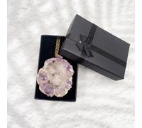 TEMU 1PC Cueva de Cristal Natural, Juego de Regalo de Colgante Elegante, Collar de Yoga, Regalo de Vacaciones, Regalo de , Joyería DIY