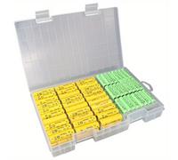 TEMU 1pc de almacenamiento de batería, puede 60 baterías número 5 y 40 baterías número 7, estuche de almacenamiento de batería vacío, organizador de batería transparente con , 10.7*6.6*1.4 pulgadas