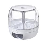 TEMU 1pc de almacenamiento de granos , Contenedor giratorio de gran capacidad para almacenar arroz y granos, Contenedor para almacenar granos enteros, Dispensación de un para granos pequeños