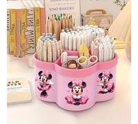 TEMU 1pc de Almacenamiento de Minnie de Disney, Organizador de Cosméticos Giratorio de , Disponible en , Organizador de Escritorio Multiusos de Gran Capacidad Adecuado para Varios .