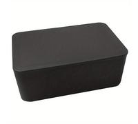 TEMU 1pc de almacenamiento de toallitas húmedas de plástico negro rectangular con , dispensador versátil de toallitas secas y húmedas para el hogar y , organizador de toallitas húmedas