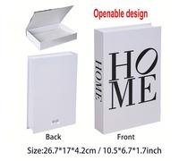 TEMU 1pc de Almacenamiento Decorativa Tipo Libro , Material de Papel, Diseño Abrible para Exhibición en y Decoración del Hogar