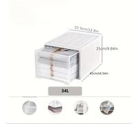 TEMU 1pc de Almacenamiento Transparente Apilable con Cajón - Organizador Plástico Impermeable Multiusos para Ropa, Juguetes, Snacks, Libros y Más, Almacenamiento de Juguetes para Halloween y Navidad