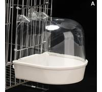 TEMU 1pc de Baño para Aves Compatible con - Jaula de Ducha de Plástico Adecuada para Canarios, , Loros - Baño para Aves que Ahorra para Jaula, Fácil de Instalar, Baño Higiénico para Mascotas