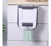 TEMU 1pc de Basura Plegable Grande de Pared con Puerta - Plástico Resistente, de , Colgable Vertical, Ideal para Apartamentos Pequeños - Instalación en Puerta de Armario