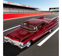 TEMU 1pc de Coche Retro a 1:32 en Aleación - Deportivo Vintage / con Detalles Cromados, Interior Detallado y Operación Manual, Decoración para Hogar/Oficina, Idea de Regalo para Navidad o Halloween