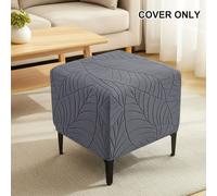 TEMU 1pc de Cuadrada con Estampado Jacquard en Formato Hoja - /Beige/Marrón/Verde// - Cierre Elástico, Acolchonamiento para Reposapiés, Mesa o Mesita Noche - Tela Duradera y Amigable (Solo la )