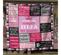 TEMU 1pc de de costura española Regalo para hija de franela acogedora de franela y reconfortante Decoración del hogar del dormitorio