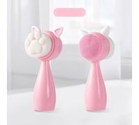 TEMU 1pc de de Gato - Exfoliante de Silicona de Cara con Orejas y Patas de Gato en Rosa//, Herramienta de Cuidado Manual Beige para Viajes, Exfoliante para Piel , Regalo Ideal para Amantes de