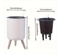 TEMU 1pc de Estilo Francés con Autorriego y Transpirable - Macetero Grande para Interiores, Decoración Duradera, Diseño Minimalista, Acabado de Calidad, Ideal para Apartamentos, Amantes de las Plantas