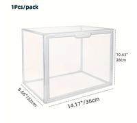 TEMU 1pc de Exhibición Transparente a Prueba de Polvo: Contenedores de Almacenamiento Organizador Bolsa de Exhibición para Figuras, Juguetes, Coleccionables y Modelos de Coches