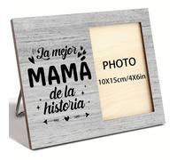 TEMU 1pc de Fotos para Española - Mensaje en "Soy la mamás más " y Recortes del , Diseño Rectangular Horizontal, 4x6 Pulgadas (Foto) - Regalo o Decorativo Ideal Para De La / O Navidad