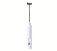TEMU 1pc de leche manual mini eléctrico, acero inoxidable, batería recargable USB 18650 de litio, 3 velocidades, 11000Rpm, mezclador de café portátil cappuccino crema, accesorio de cocina