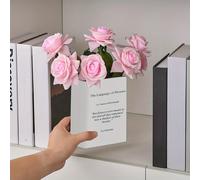 TEMU 1pc de Libro Floral, Decorativa de Plástico para Exhibición en Mesa, Decoración Versátil para , Dormitorio, Baño - No Necesita Electricidad