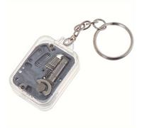 TEMU 1pc de Mecánica para Llavero - Diseño Transparente en Aleación de y ABS con Melodía Aleatoria, Regalo Vintage Portátil para Uso Casual al , Mini de , Estuche de Plástico Duradero