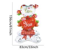 TEMU 1pc de película de aluminio con de de 61 pulgadas | Decoración temática para de de San Valentín, accesorio para de boda, adecuado para decoración de interiores y exteriores