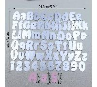 TEMU 1pc de Plantilla de Metal para Alfabeto y Símbolos Numéricos, Ideal para Scrapbooking, Decoración de Álbumes de Fotos, Estampado y de Tarjetas de Papel