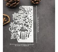TEMU 1pc de regalo de árbol de Navidad Troqueles de corte de metal para manualidades de scrapbooking decorativas Estampado en relieve Plantilla de corte de troquelado DIY