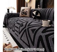 TEMU 1pc de Sofá Bohemia en Chenilla Beige y - Marrón Dorado/Beige///, de Lujo para Sofás de 1/2/3/4 Plazas y Seccionales, Amigable con Mascotas, Lavable a Máquina, Acolchada para Sofá Cama