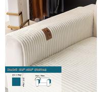 TEMU 1pc de Sofá de Peluche Lujosa con Etiqueta - Protector de Sofá y para Invierno | Amigable con Mascotas y Antideslizante | Diseño Moderno para , Dormitorio, Decoración de Oficina