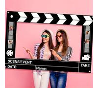 TEMU 1pc de Tema y , Diseño de Claqueta de Película Vintage para Fiestas de , Noches y Celebraciones - Decoración de Accesorio Fotográfico