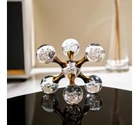 TEMU 1pc Decoración de Escritorio de Cristal y Metal - de Vidrio Elegante con Base Metálica, para , Hogar o Decoración de Oficina, Decoración de Oficina y Accesorios