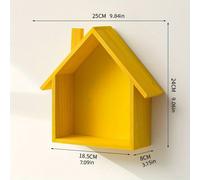 TEMU 1pc Decoración de pared colgante de madera de dibujos animados, instalación reutilizable de superficie múltiple pre-, decoración de entrada nostálgica vintage, estante de almacenamiento simple