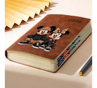 TEMU 1pc DISNEY & Minnie Mouse Pareja Impresión 2026 Diario Planificador Diario & Diario - Pestañas Mensuales, /, /Oficina, Regalo Adecuado para y Adultos