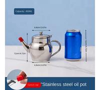 TEMU 1pc Dispensador de Aceite y Contenedor de Grasa de Acero Inoxidable con Colador y Pico - Bote de Aceite Resistente sin BPF, Ideal para Cocina, Cocción y Almacenamiento de Grasa