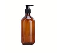TEMU 1pc Dispensador de jabón recargable, 300ML/500ML, Botella de plástico ámbar con bomba, sin , libre de látex, para champú, loción, gel, cosméticos, contenedor de baño