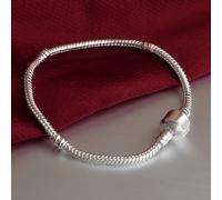 TEMU 1pc Elegante Pulsera con Charm Simple de Cuentas Plateada 925 | La Mejor Opción para Regalo de , Temporada de , Pascua, Día de San Valentín, Invierno, , Nueva Serie de Productos
