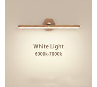 TEMU 1pc Espejo magnético con luz de de madera , sensor táctil, recargable por USB, , batería con batería de litio de 1000 mAh, decoración navideña universal, extraíble para la iluminación del pasillo
