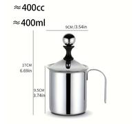 TEMU 1pc Espumador de Leche Manual de Acero Inoxidable con Malla - para , Café y Té Verde Matcha - Diseño Portátil Fácil de Usar para Bebidas Espumosas Suaves, Espumador para Café