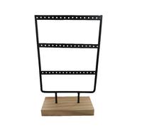 TEMU 1pc Estante Desmontable para Joyería, Exhibidor de Aretes y Collares con Base de Madera, Estante de Joyería Práctico, para Joyas