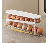 TEMU 1pc Estante Multifuncional para Guardar Huevos | Material PP Transparente, Diseño con Ruedas, Fácil Acceso, Ideal para el Hogar, Refrigerador, Cocina y Uso en Gabinetes de Almacenamiento