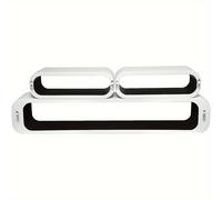 TEMU 1pc Estantería para pared Salón Conjunto de 3 estanterías para libros Estantería flotante Tablero de pared Diseño de cubos para libros CDs Decoración, -Negro