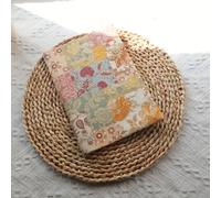 TEMU 1pc Estilo de tela de flores retro con esplición, cubierta de libro A5/A6/SEMANAS, estuche protector de planificador, cubierta de diario protector, suministros de papelería de oficina