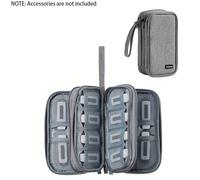 TEMU 1pc Estuche de almacenamiento de tejido duradero USB, tarjetas SD y tarjetas de - Organizador de 20 ranuras con bolsillos seguros tarjetas bancarias y tarjetas de crédito