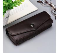TEMU 1pc Estuche de Cuero para Gafas de Hombre | Acabado Texturizado , Diseño de Riñonera Portátil, Ideal para Regalos del Día , Navidad, Festival de , Día de San Valentín