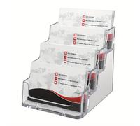 TEMU 1pc Estuche Transparente para Tarjetas de , Estilo Vertical con 4 Capas y 4 Rejillas, Capa Puede alrededor de 50 Tarjetas de Regulares, Adecuado para Colocar en o Escritorio