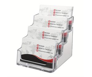TEMU 1pc Estuche Transparente para Tarjetas de , Estilo Vertical con 4 Capas y 4 Rejillas, Capa Puede alrededor de 50 Tarjetas de Regulares, Adecuado para Colocar en o Escritorio