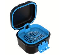 TEMU 1pc Estuche WEEKEY para Dentaduras y Higiene Dental, Compatible con Dentaduras, Dentaduras Parciales, Implantes Dentales - Porta Dentaduras de ABS , Higiénica para Viajes
