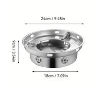 TEMU 1pc Estufa de Acero Inoxidable | Portátil, 9.44 pulgadas, Ideal para Picnics al , Tamaño de Controlable, Compatible con Varios Utensilios de Cocina, Cocinar