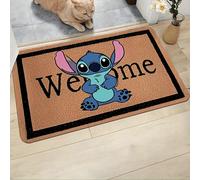 TEMU 1pc Felpudo de Poliéster Disney Stitch con Grosor de 10mm y 550g/m² Rectangular, Alfombra Antideslizante para Dormitorio Cocina Pasillo Lavadora Lavable HYDD0205BB
