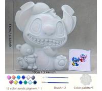 TEMU 1pc Figura Coleccionable de Stitch Disney a , Resistente al Impacto, Sin Yeso para Colorear, Decoración de Escritorio - Regalo para Navidad, San Valentín, Acción de Gracias y Pascua