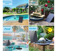 TEMU 1pc Fuente Solar | Bomba de Fuente Solar Flotante Portátil para Jardín, Estanque, Piscina, Exterior y Patio Trasero, 1.5W~9W, Plástico, Carga Solar, Fotovoltaico Removible