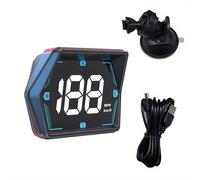 TEMU 1pc G20 Ajuste Universal Coche Velocímetro HUD Head-Up Display, Digital Velocímetro con , MPH/Km/H Alarma Automática de de Velocidad, Carga USB, 5V, No Requiere Batería